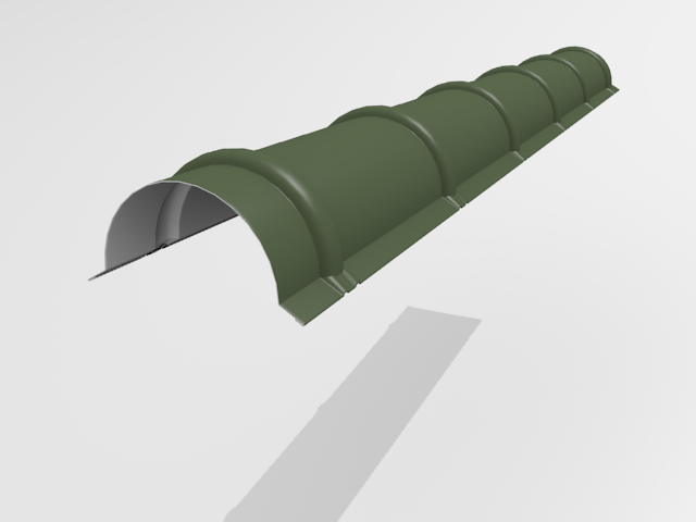 Конек круглый Интерпрофиль Гранит Премиум