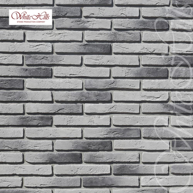 Плитка Остия брик  (серый) White Hills цемент 290*49мм