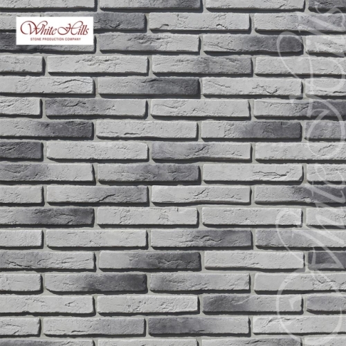 Плитка Остия брик  (серый) White Hills цемент 290*49мм