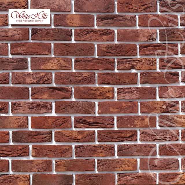 Плитка Торн брик (шоколадно-медный с кофейными прокрасами) White Hills цемент 212*65мм