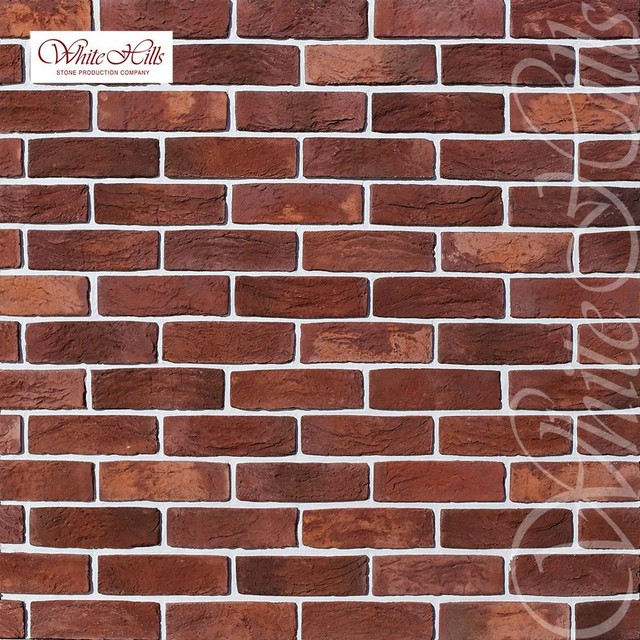 Плитка Линц Брик  (шоколадно-медный с кофейными прокрасами) White Hills цемент 214*66мм