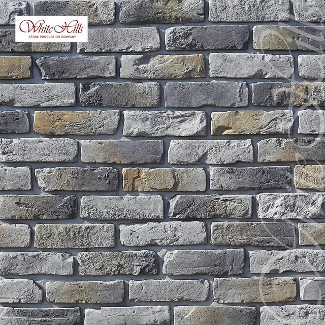 Плитка Рейн брик (серый) White Hills цемент (240-268)*(65-78)мм