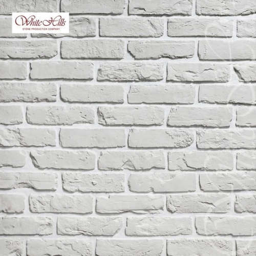 Плитка Рейн брик  (белый) White Hills цемент (240-268)*(65-78)мм