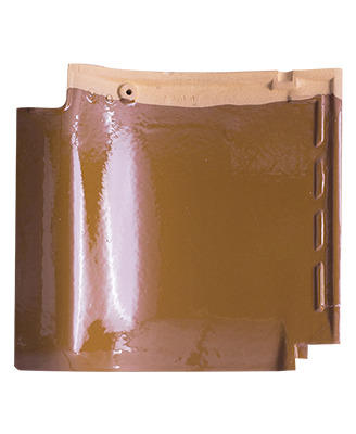 Керамическая черепица Марусо Самурай TS-Roof коричневый глянец