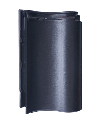 Керамическая черепица ABC TG 10, Антрацит (черно-коричневый ангоб)