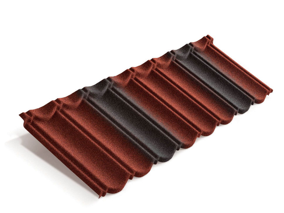 Композитная черепица Metrotile MetroBond Красно-черный