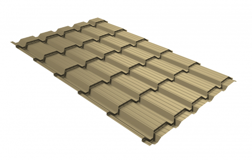 Металлочерепица  квадро профи Grand Line 0,45 PE RAL 1014 слоновая кость