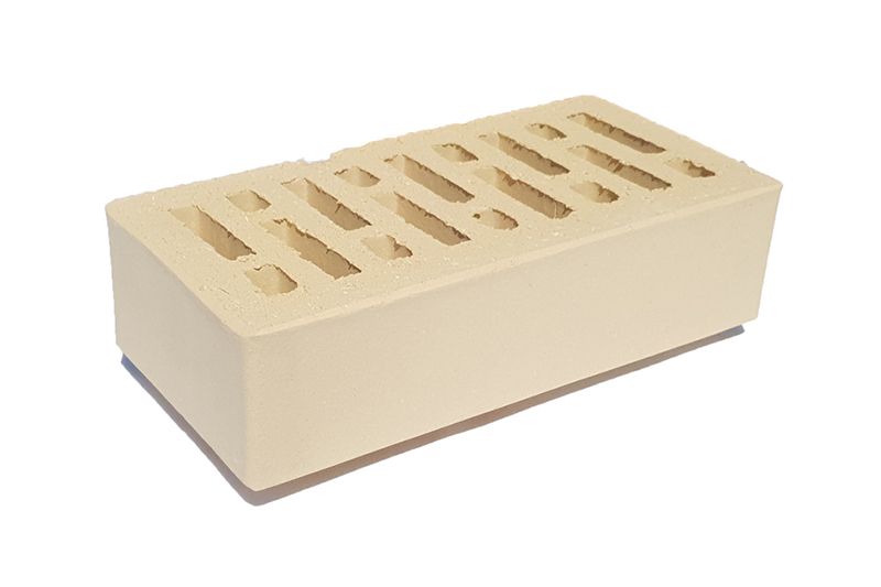 Кирпич облицовочный Строма, Слоновая кость, гладкий, 250*120*65 мм  