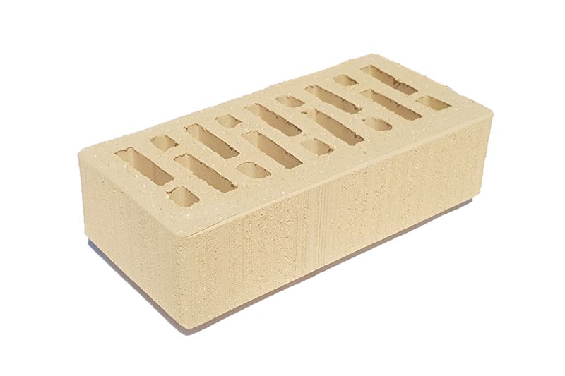 Кирпич облицовочный Строма, Слоновая кость, бархат, 250*120*65 мм  