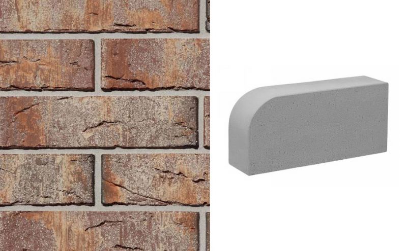 Печной кирпич фигурный Konigstein Марксбург Умбра 250*120*65 мм  