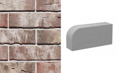 Печной кирпич фигурный Konigstein Марксбург Белый 250*120*65 мм  