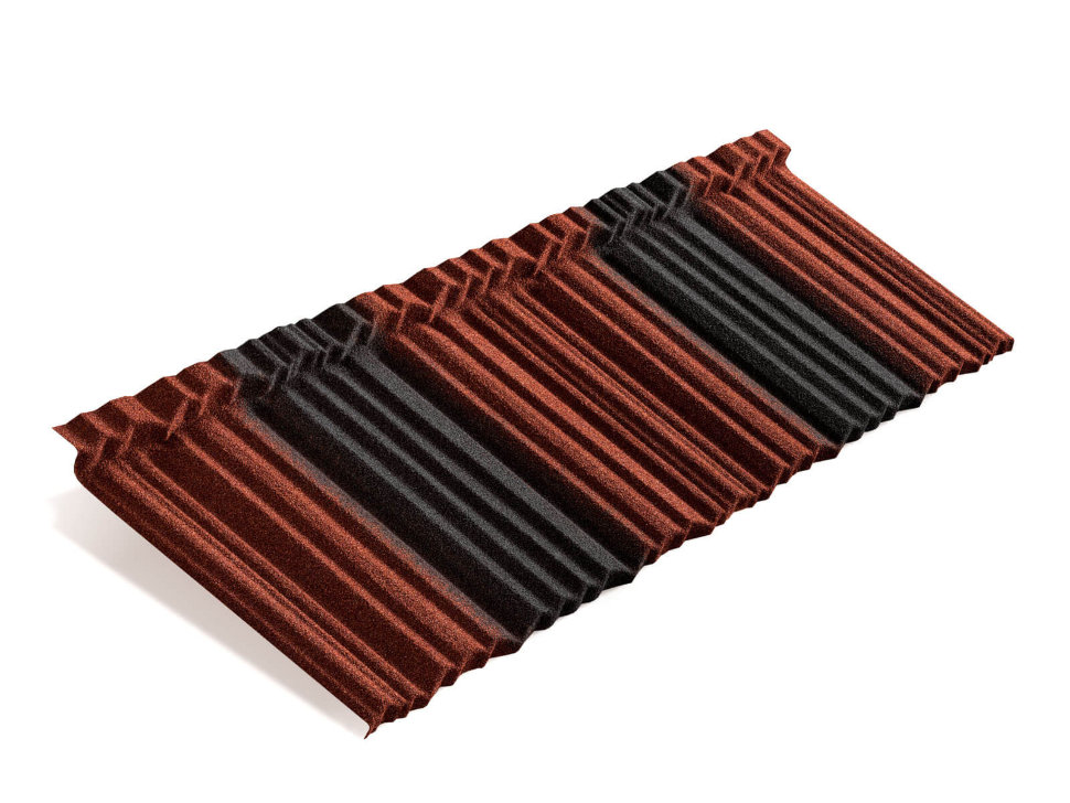 Композитная черепица Metrotile MetroShake II Красно-черный