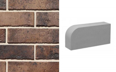 Печной кирпич фигурный Konigstein Мангейм Карбон 250*120*65 мм  