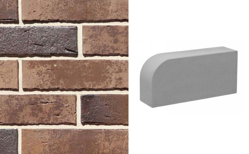 Печной кирпич фигурный Konigstein Мангейм Сепия 250*120*65 мм  