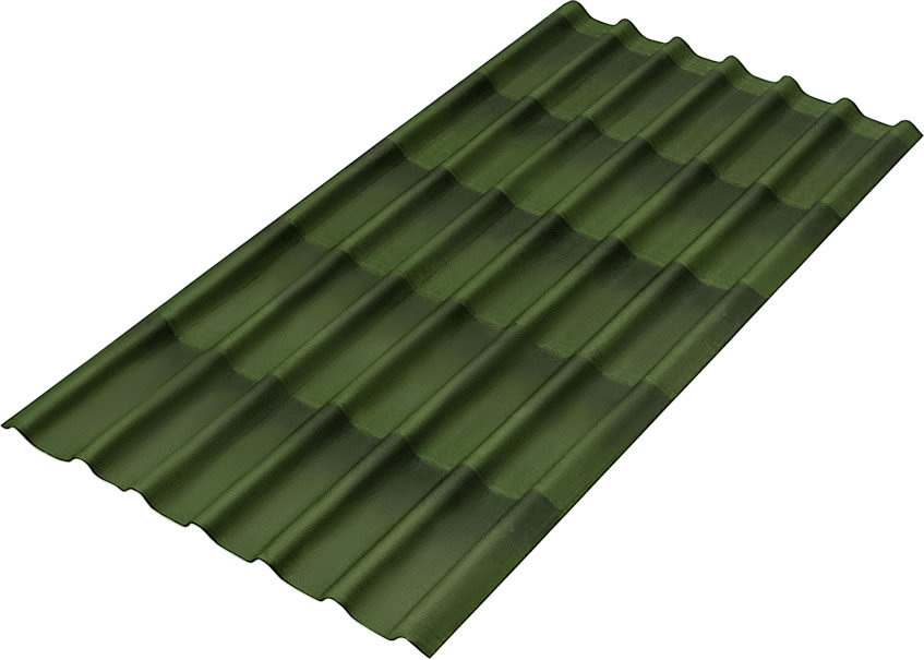 Кровельная черепица Ондулин Зеленый