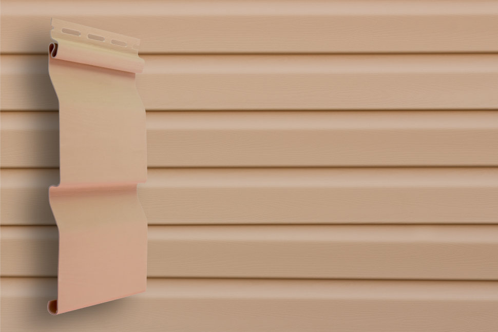 Сайдинг Grand Line Корабельный брус D4 Slim персиковый