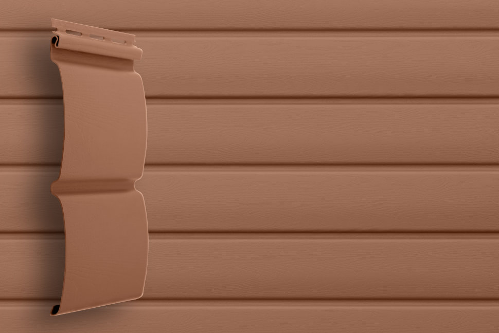 Сайдинг Grand Line Блок хаус D4,8 темно-бежевый