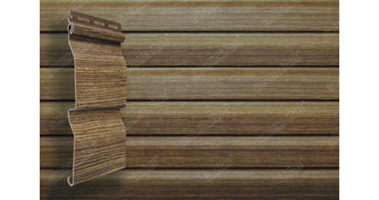 Сайдинг Grand Line Корабельный брус D4,4 Tundra кедр