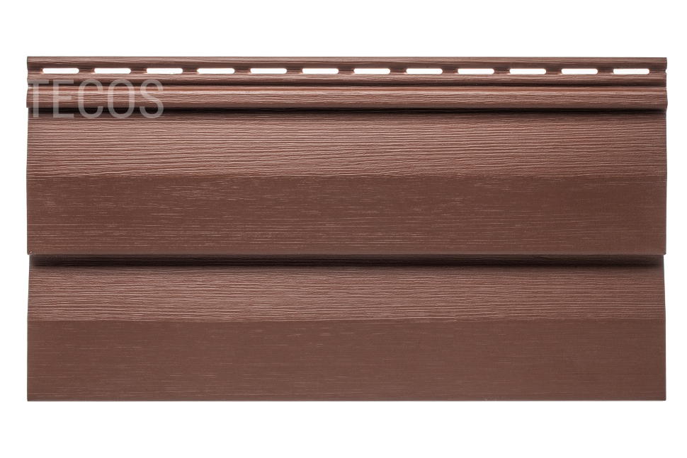 Сайдинг Текос Ardennes корабельный брус Акрил Тёмный каштан