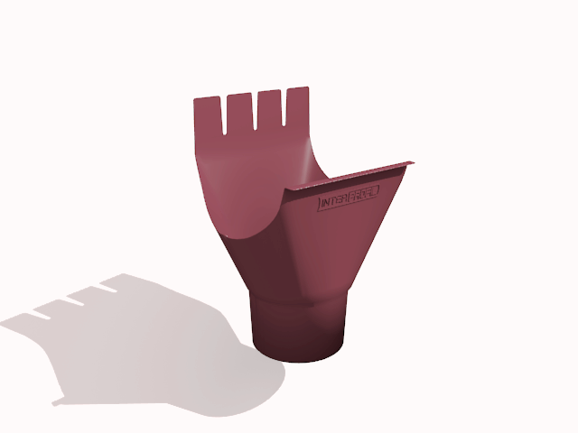 Воронка желоба Интерпрофиль 125 / 90 мм Гранит