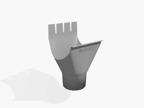 Воронка желоба Интерпрофиль 125 / 90 мм цинк