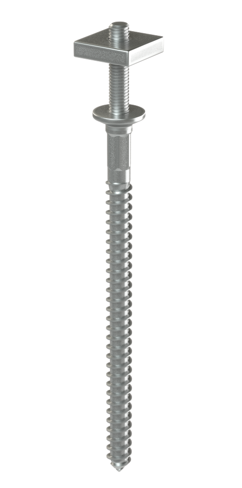 Шпилька специальная с гайкой 120мм (оцинкованная) Деке