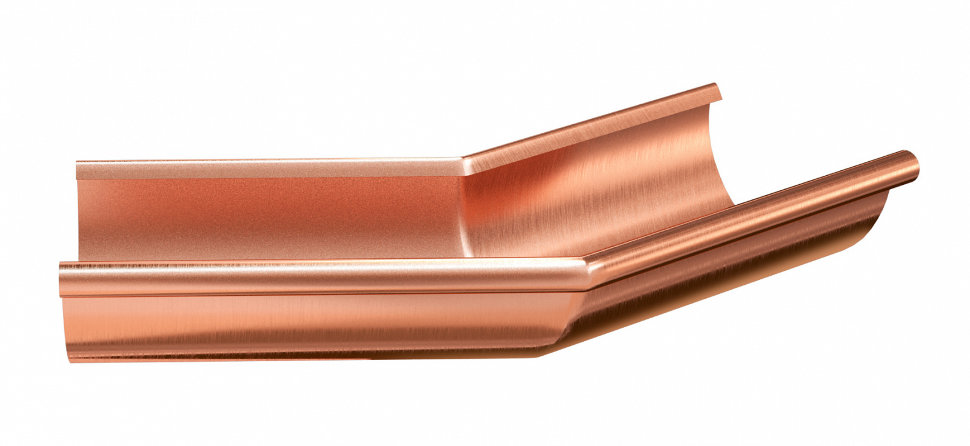 Внешний угол желоба 135 град. Аквасистем Медь