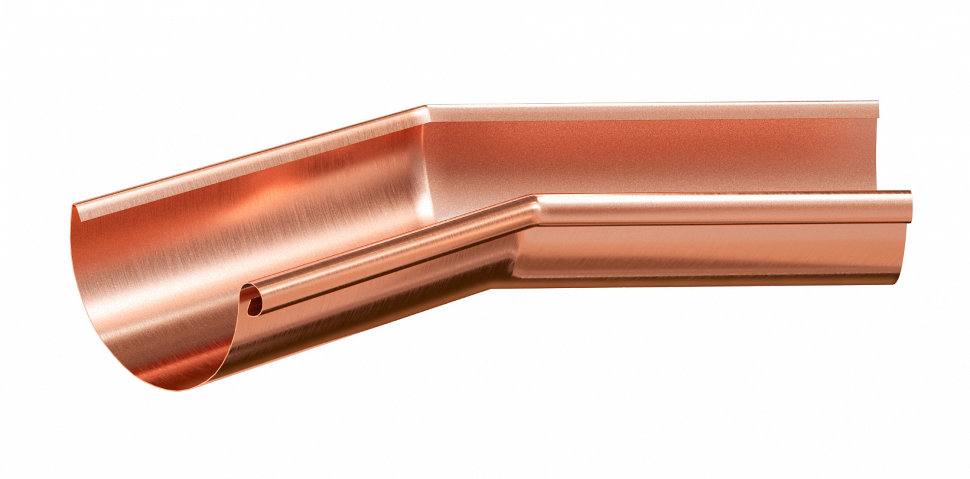 Внутренний угол желоба 135 град. Аквасистем Медь