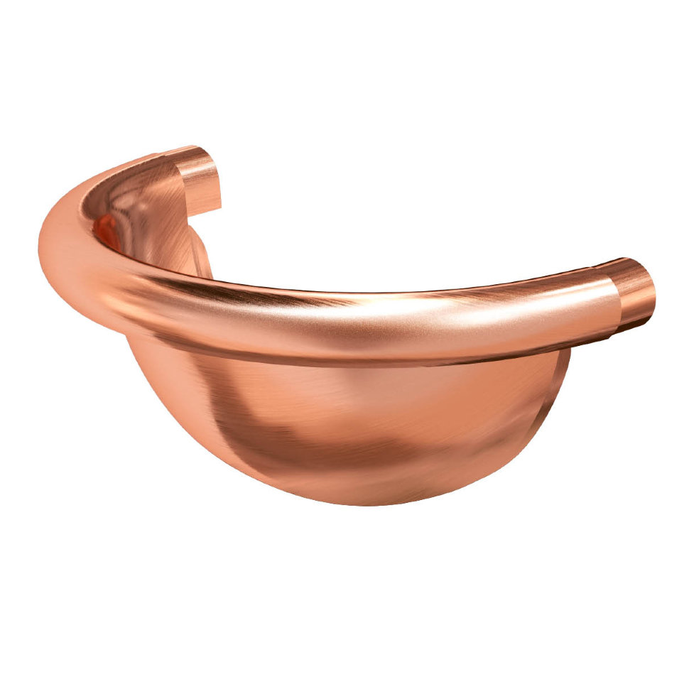 Заглушка полукруглая Аквасистем Медь