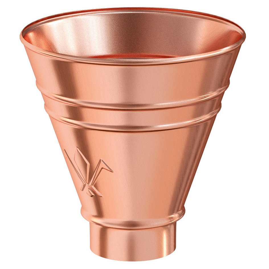 Воронка водосборная круглая Аквасистем Медь