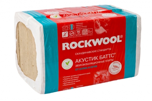 Утеплитель Роквул Акустик Баттс 50x600x1000 мм