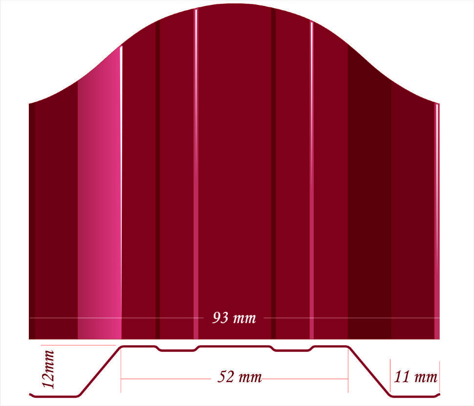 Штакетник СНК Эконом двухсторонний 95 мм