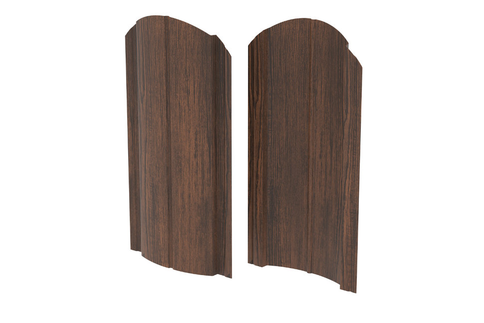 Евроштакетник LumiEste Royal Двухсторонний Темный дуб