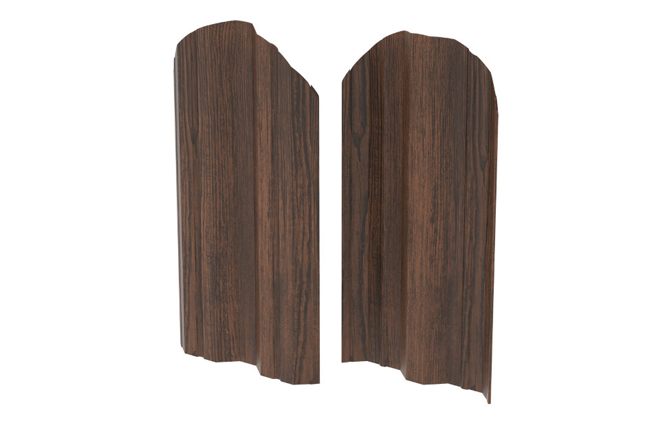 Евроштакетник LumiEste Modern Двухсторонний Темный дуб