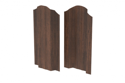 Евроштакетник LumiEste Prestige Двухсторонний Темный дуб