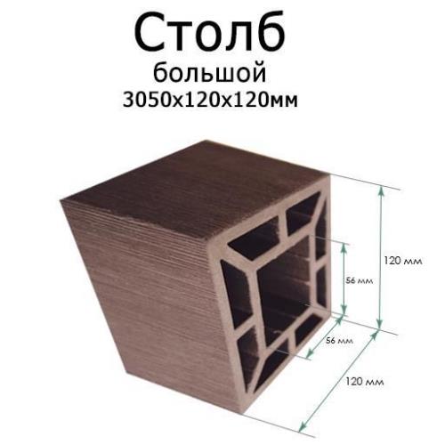 Ограждение ТЕРРАПОЛ Столб большой 120