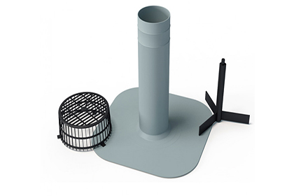 ПВХ Воронка экструдированная с листоуловителем, 110х240мм