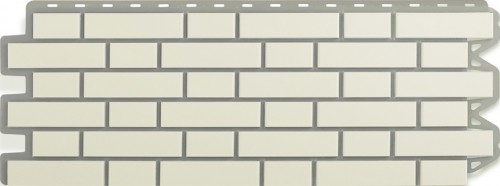 Фасадная панель Альта-Профиль Кирпич Клинкерный, Белый, 1220х440мм