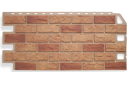 Фасадная панель Альта-Профиль Кирпич, Бежевый Комби, 1130х470мм