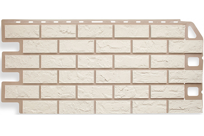 Фасадная панель Альта-Профиль Кирпич, Белый, 1130х470мм