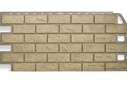 Фасадная панель Альта-Профиль Кирпич, Желтый, 1130х470мм