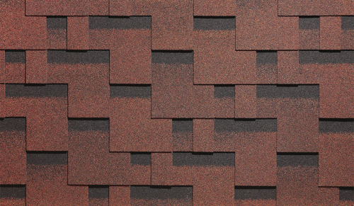 Мягкая кровля Docke Тетрис Красный