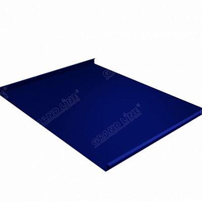 Фальцевая кровля Grand Line Фальц двойной стоячий PE 0,45 мм. RAL 5002 (ультрамарин )