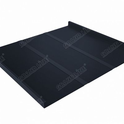 Фальцевая кровля Grand Line Фальц двойной стоячий Line Satin 0,5 мм RAL 7024 (серый графит)