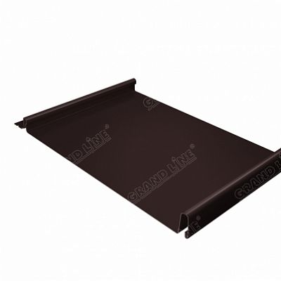 Фальцевая кровля Grand Line Кликфальц Polydexter 0,5 мм. RAL 8017 (коричневый шоколад)