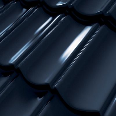 Композитная черепица Decra Элеганс черный бриллиант.