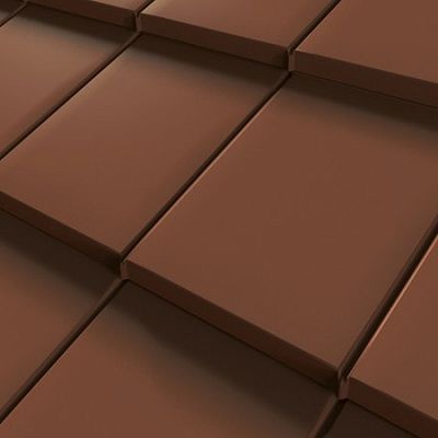 Композитная черепица Decra (Декра) Qube терракот.