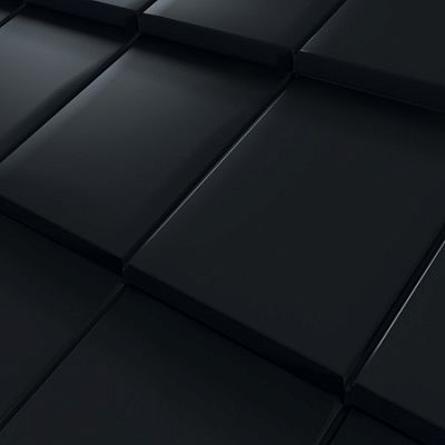 Композитная черепица Decra Qube black.