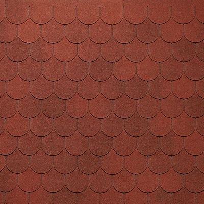 Мягкая кровля Тегола Нордлэнд Антик Красный с отливом