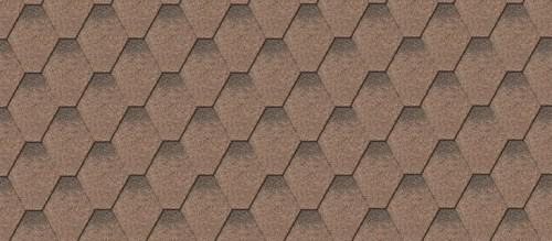 Гибкая черепица IKO Superglass Hex Dual Brown